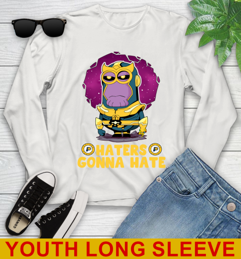 NBA Basketball Indiana Pacers Haters Gonna Hate Thanos Minion Marvel Shirt Youth Long Sleeve 12
