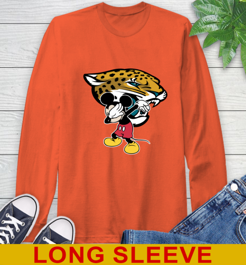 Jacksonville Jaguars NFL Football Dabbing Mickey Disney Sports Long Sleeve T-Shirt 5