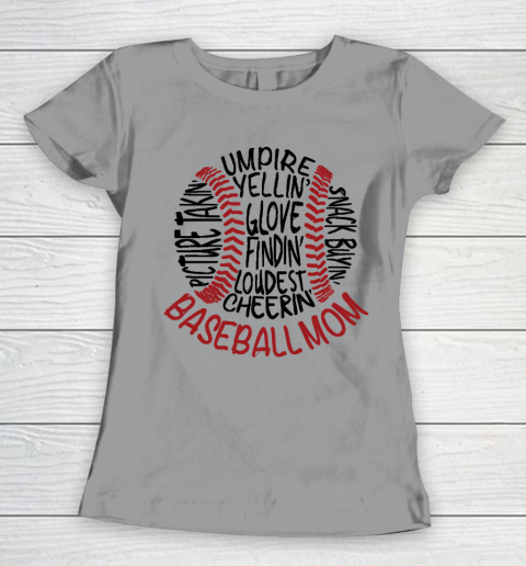 Mother's Day Funny Gift Ideas Apparel  Baseball Mom 2 T Shirt Women's T-Shirt 3