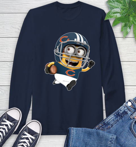 NFL Chicago Bears Minions Disney Football Sports Long Sleeve T-Shirt 4
