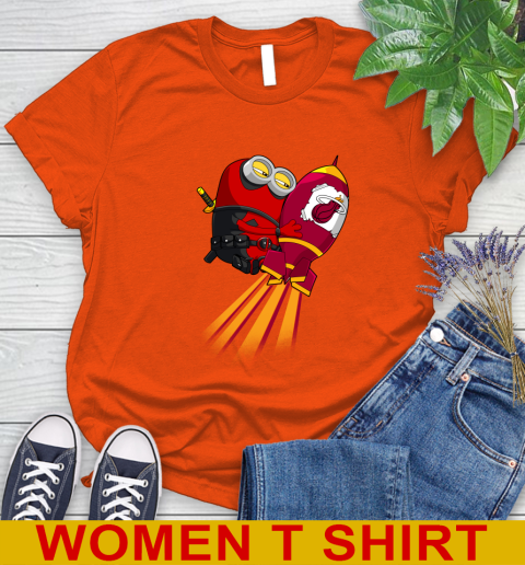 NBA Basketball Miami Heat Deadpool Minion Marvel Shirt Women's T-Shirt 4 NBA Basketball Miami Heat Deadpool Minion Marvel Shirt Women's T-Shirt - Image 4