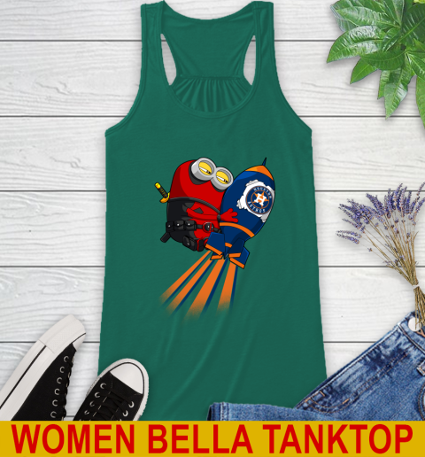 MLB Baseball Houston Astros Deadpool Minion Marvel Shirt Racerback Tank 5