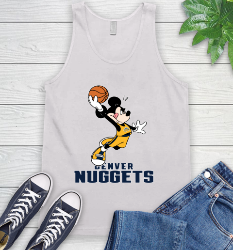 NBA Basketball Denver Nuggets Cheerful Mickey Mouse Shirt Tank Top 2