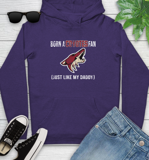NHL Arizona Coyotes Hockey Loyal Fan Just Like My Daddy Shirt Youth Hoodie 5