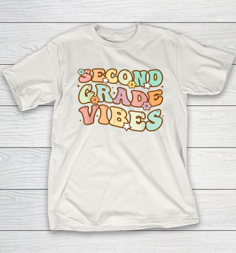 Back To School Second Grade Vibes Retro Teacher Youth T-Shirt