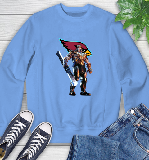 NFL Thanos Gauntlet Avengers Endgame Football Arizona Cardinals Sweatshirt 11