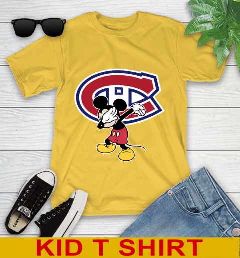 Montreal Canadiens NHL Hockey Dabbing Mickey Disney Sports Youth T-Shirt 8