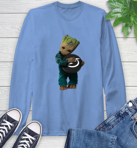 NHL Groot Guardians Of The Galaxy Hockey Sports Tampa Bay Lightning Long Sleeve T-Shirt 11