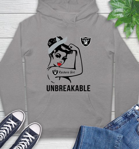 NFL Oakland Raiders Girl Unbreakable Football Sports Hoodie 4