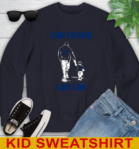 Tampa Bay Lightning NHL Hockey Like Father Like Son Sports Youth Sweatshirt 2