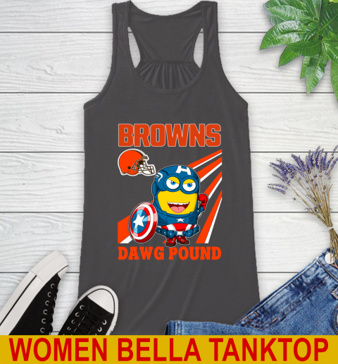 NFL Football Cleveland Browns Captain America Marvel Avengers Minion Shirt Racerback Tank 10