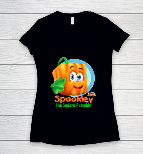 Spookley the Square Pumpkin Character Women's V-Neck T-Shirt