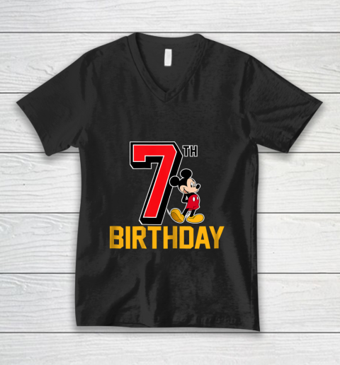 Disney Mickey Mouse 7th Birthday V-Neck T-Shirt