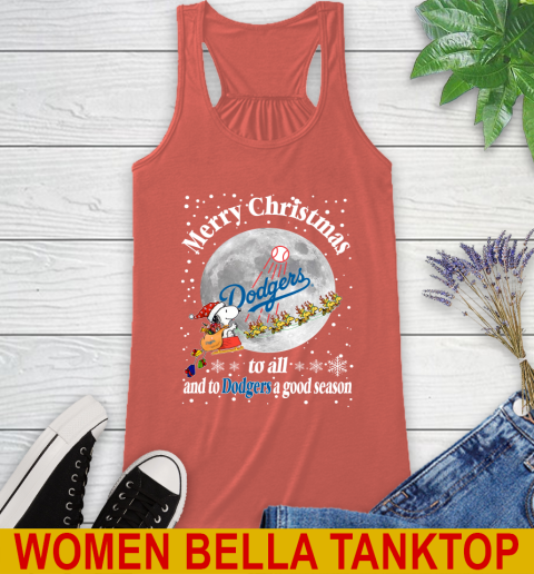 Los Angeles Dodgers Merry Christmas To All And To Dodgers A Good Season MLB Baseball Sports Racerback Tank 3