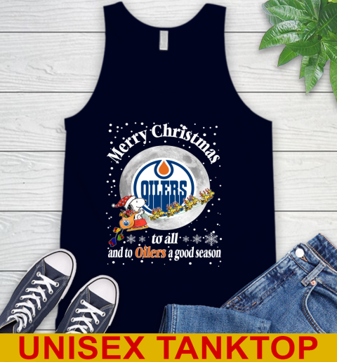 Edmonton Oilers Merry Christmas To All And To Oilers A Good Season NHL Hockey Sports Tank Top 2