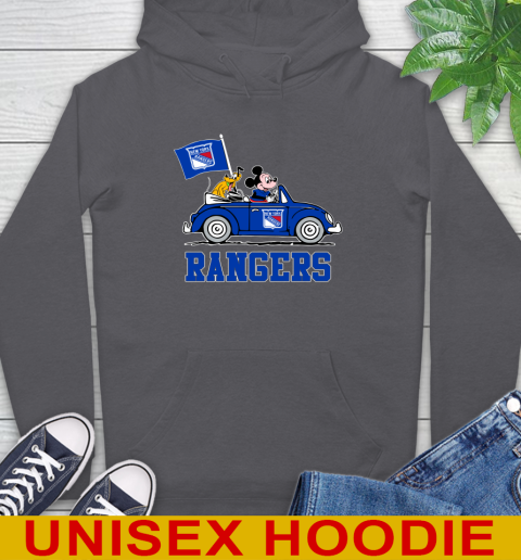 NHL Hockey New York Rangers Pluto Mickey Driving Disney Shirt Hoodie 7
