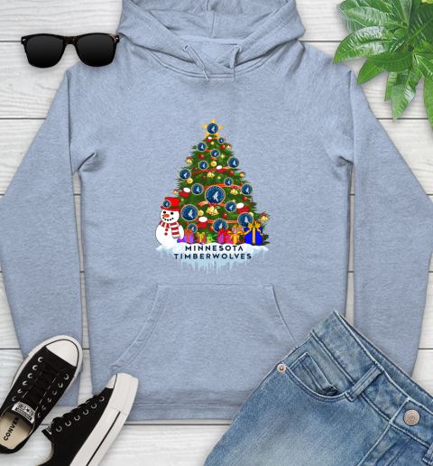 Minnesota Timberwolves Merry Christmas NBA Basketball Sports Youth Hoodie 10