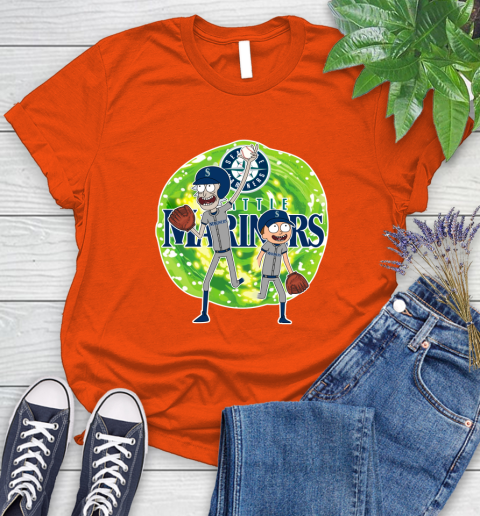 MLB Seattle Mariners Rick And Morty Baseball Sports Women's T-Shirt 4
