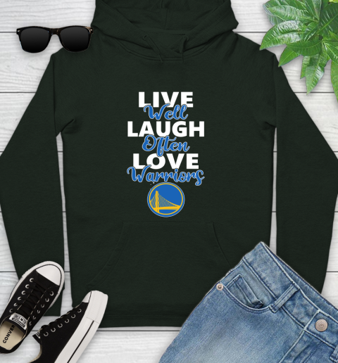 NBA Basketball Golden State Warriors Live Well Laugh Often Love Shirt Youth Hoodie 12