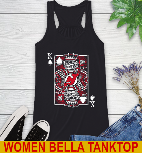New Jersey Devils NHL Hockey The King Of Spades Death Cards Shirt Racerback Tank