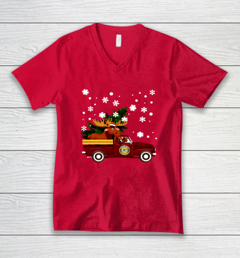 Green Bay Packers Bring Christmas Home NFL V-Neck T-Shirt 6
