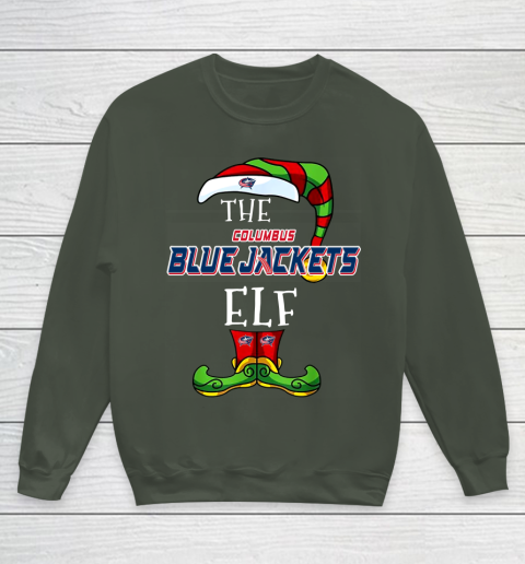 Columbus Blue Jackets Christmas ELF Funny NHL Youth Sweatshirt 8