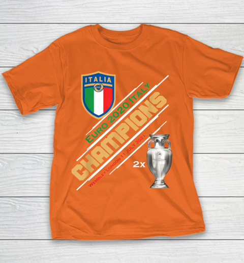 Italy Champions 2020 Euro Forza Azzurri Italia Football Youth T-Shirt 4