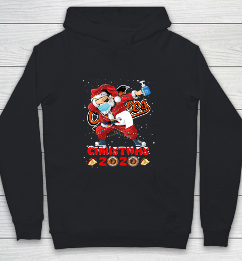 Baltimore Orioles Funny Santa Claus Dabbing Christmas 2020 MLB Youth Hoodie