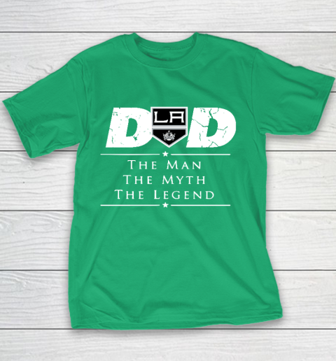 Los Angeles Kings NHL Ice Hockey Dad The Man The Myth The Legend Youth T-Shirt 3