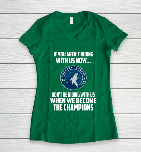 NBA Minnesota Timberwolves Basketball We Become The Champions Women's V-Neck T-Shirt 3