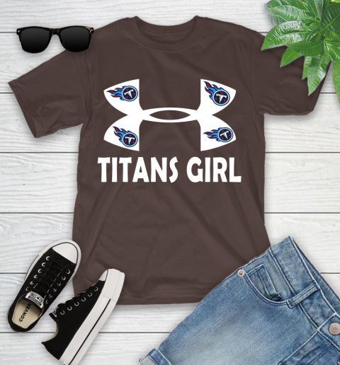 NFL Tennessee Titans Girl Under Armour Football Sports Youth T-Shirt 7