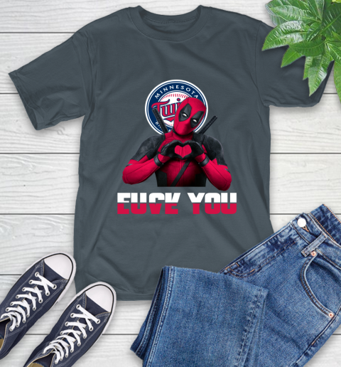 MLB Minnesota Twins Deadpool Love You Fuck You Baseball Sports T-Shirt 10