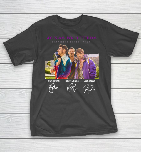 Jonas Brother tshirt happiness begins tour signatures T-Shirt