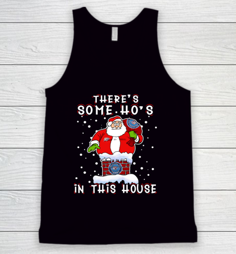 Oklahoma City Thunder Christmas There Is Some Hos In This House Santa Stuck In The Chimney NBA Tank Top
