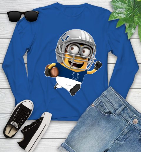 NFL Indianapolis Colts Minions Disney Football Sports Youth Long Sleeve 9