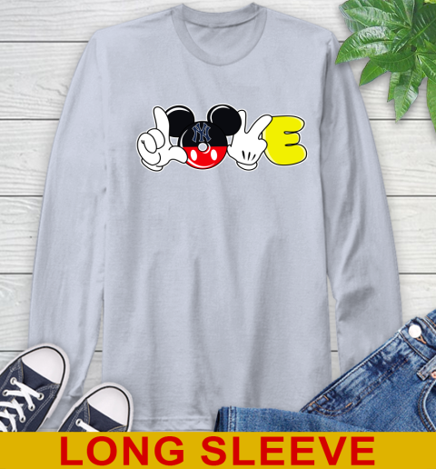 New York Yankees MLB Baseball Love Mickey Disney Sports Long Sleeve T-Shirt 6