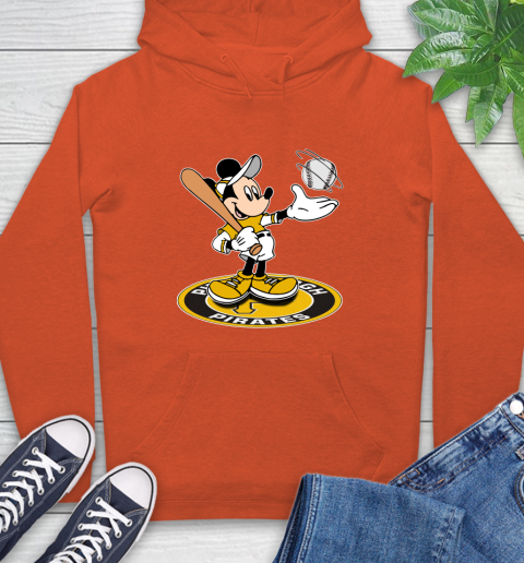 MLB Baseball Pittsburgh Pirates Cheerful Mickey Disney Shirt Hoodie 5
