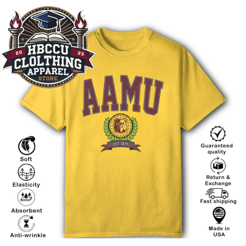 Alabama A&M Bulldog HBCU T-Shirt zmxo alabama aamp m bulldog hbcu classic t shirt 2 front daisy HBCU Clothing Apparel