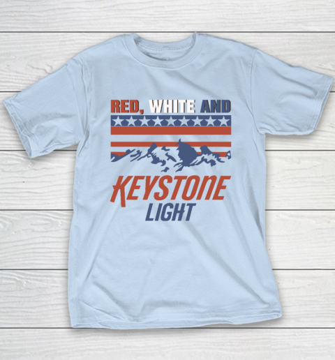 Red White And Keystone Light 4th Of July Youth T-Shirt 5