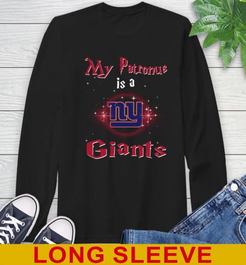 NFL Football Harry Potter My Patronus Is A New York Giants Long Sleeve T-Shirt