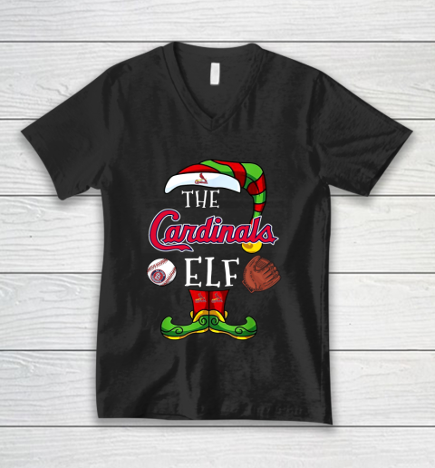 St.Louis Cardinals Christmas ELF Funny MLB V-Neck T-Shirt