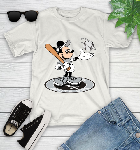 MLB Baseball Chicago White Sox Cheerful Mickey Disney Shirt Youth T-Shirt 2