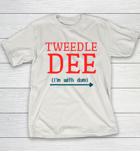 Tweedle Dee I'm With Dum Couple And Friends Funny Lazy Costume Youth T-Shirt 9