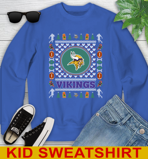 Minnesota Vikings Merry Christmas NFL Football Loyal Fan Youth Sweatshirt 6