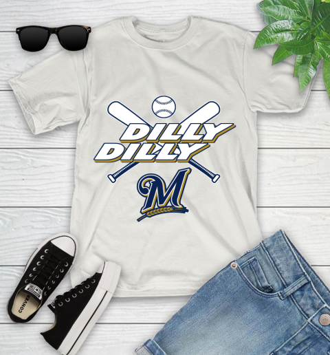 MLB Milwaukee Brewers Dilly Dilly Baseball Sports Youth T-Shirt 12