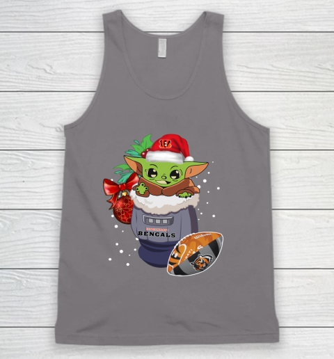 Cincinnati Bengals Christmas Baby Yoda Star Wars Funny Happy NFL Tank Top 7
