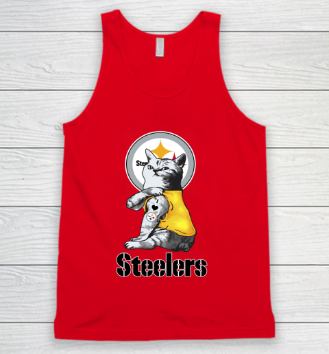 NFL Football My Cat Loves Pittsburgh Steelers Tank Top 5