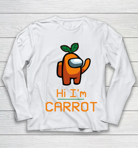 Among Us Shirt IM CARROT ORANGE AMONG A7 Youth Long Sleeve