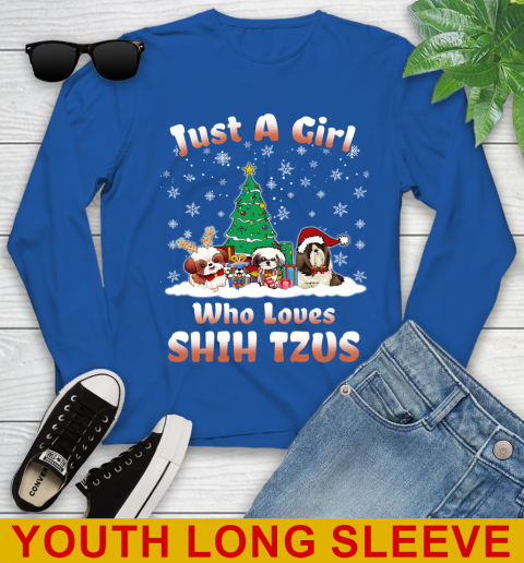 Christmas Just a girl who love shih tzus dog pet lover 126