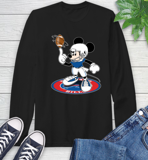 NFL Football Buffalo Bills Cheerful Mickey Disney Shirt Long Sleeve T-Shirt